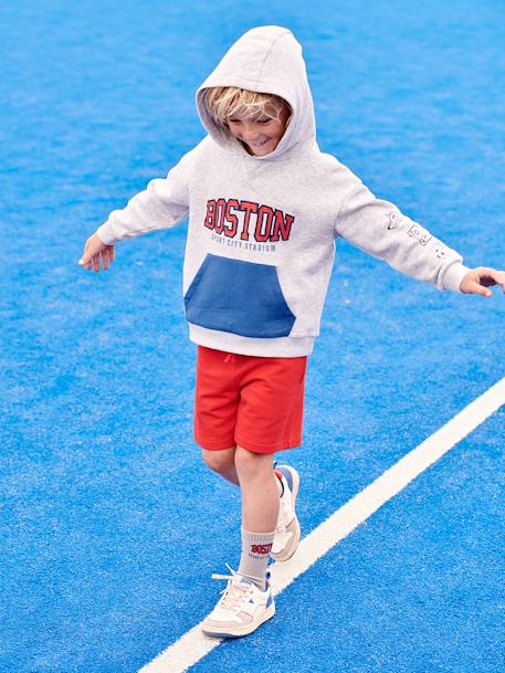 Jungen Sport-Kapuzensweatshirt BOSTON - grau meliert - 6