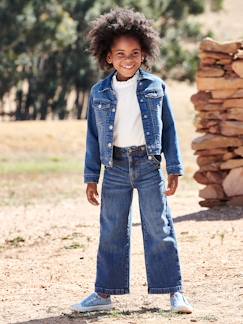 Weite Mädchen Jeans mit Zierknöpfen -  - [numero-image]