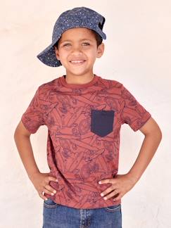 Jungenkleidung-Jungen T-Shirt, Print und Brusttasche Oeko-Tex