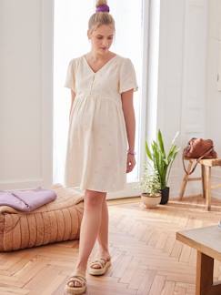 Umstandsmode-Umstandskleider-Musselinkleid für Schwangerschaft und Stillzeit