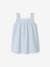 Kurzer Mädchen Schlafanzug - blau gestreift - 2