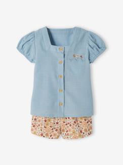 Babymode-Mädchen Baby-Set: Bluse & Shorts