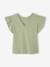 Mädchen T-Shirt mit Volantärmeln - salbeigrün - 2