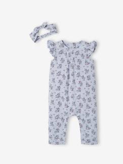 Günstige Mehrstück-Packungen-Babymode-Jumpsuits & Latzhosen-Mädchen Baby-Set: Overall & Haarband