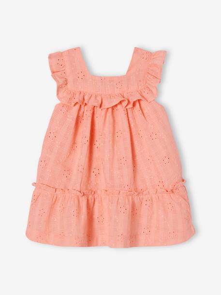 Mädchen Baby-Set: Kleid, Höschen & Haarband - koralle - 2