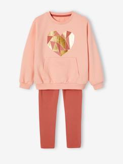 Maedchenkleidung-Mädchen Sport-Set: Sweatshirt & Leggings