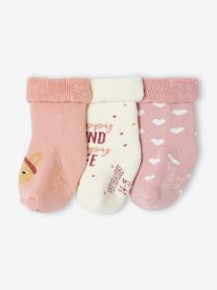 Babymode-3er-Pack Mädchen Baby Socken, Hasen/Herzen Oeko-Tex