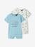 2er-Pack Baby Kurzoveralls PEANUTS SNOOPY - hellblau - 1