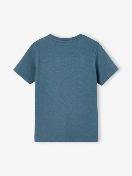 Jungen T-Shirt BASIC, personalisierbar Oeko-Tex - blaugrau+bordeaux+graugrün+mandarine+marine+türkis+wollweiß - 3