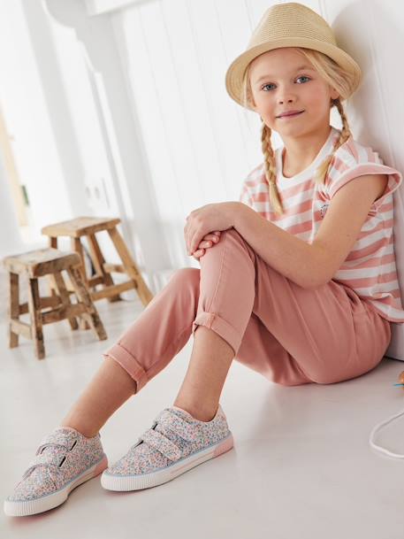 Kinder Stoff-Sneakers mit Klett - rosa - 9