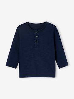 Babymode-Shirts & Rollkragenpullover-Shirts-Jungen Baby Henley-Shirt BASIC, personalisierbar Oeko-Tex
