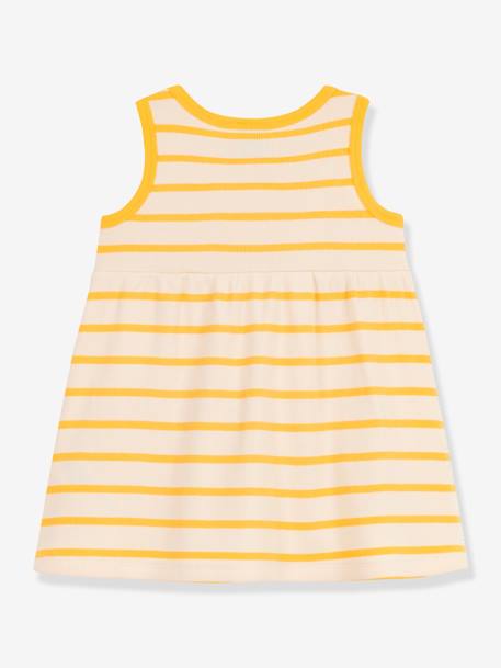 Mädchen Baby Kleid PETIT BATEAU, Bio-Baumwolle - beige - 2