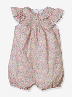 Babymode-Jumpsuits & Latzhosen-Mädchen Baby Overall CYRILLUS mit Liberty-Print