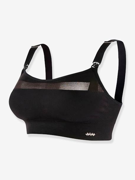 Sport-Bustier für Schwangerschaft & Stillzeit WOMA CACHE COEUR - schwarz - 1