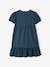 Mädchen Kleid mit Knopfleiste, Leinenmix - nachtblau - 2