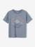 Jungen T-Shirt, Reliefprint - blau+wollweiß - 1