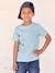 Jungen T-Shirt aus Bio-Baumwolle, Tier-Print - hellblau+salbeigrün - 1