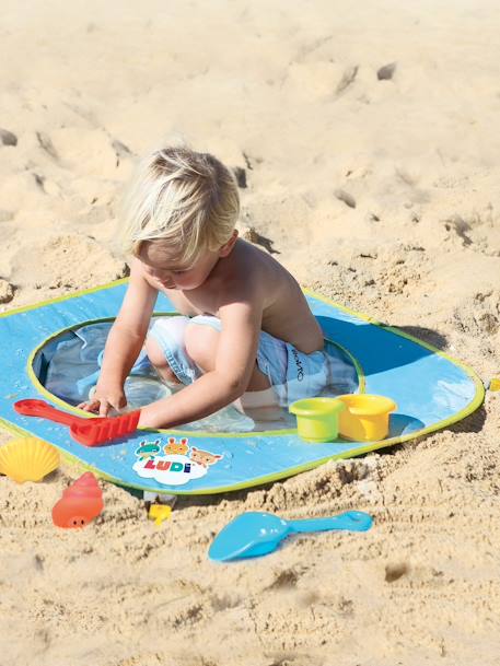 Baby Pop-up-Planschbecken mit Sandspielzeug LUDI - blau - 7