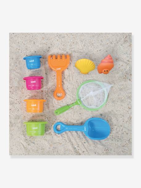 Baby Pop-up-Planschbecken mit Sandspielzeug LUDI - blau - 5