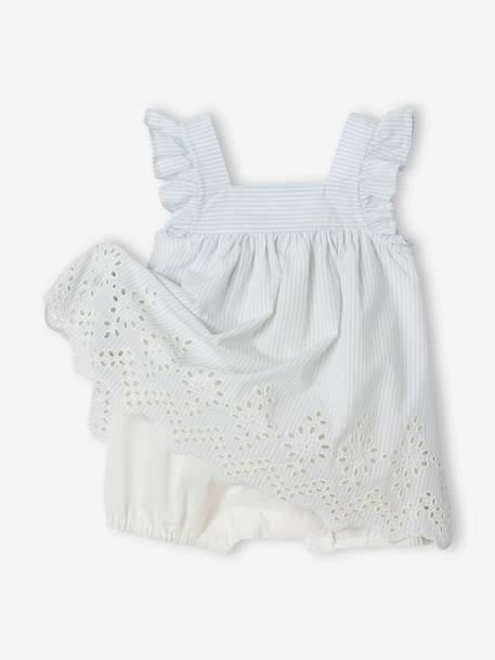 Festliches Baby Kleid mit Body - hellblau - 2