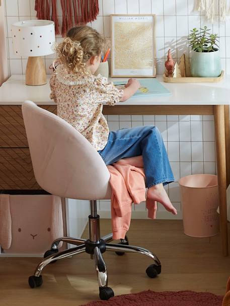 Schreibtischstuhl für Grundschulkinder, Rollen - aqua+pudrig rosa - 8