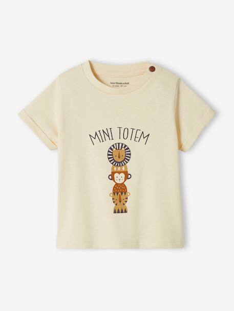 Baby T-Shirt MINI TOTEM - aqua+wollweiß - 4