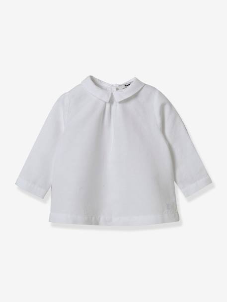 Festliche Baby Bluse mit Bubi-Kragen CYRILLUS - weiß - 1