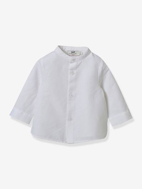 Festliches Baby Hemd mit Stehkragen CYRILLUS - weiß - 1