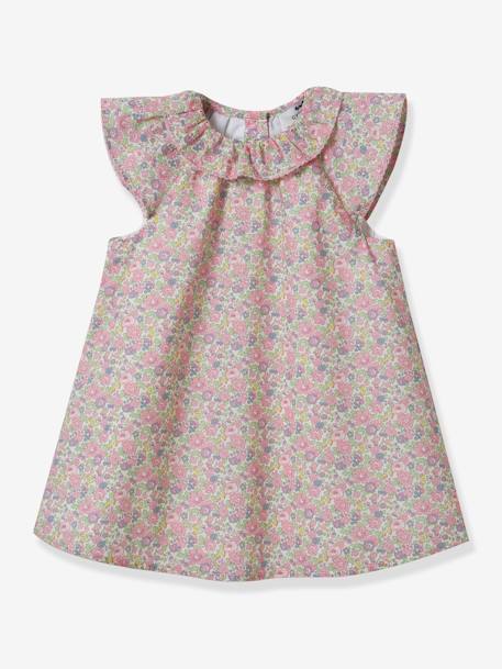 Mädchen Baby Kleid CYRILLUS, Liberty-Print - rosa bedruckt - 1