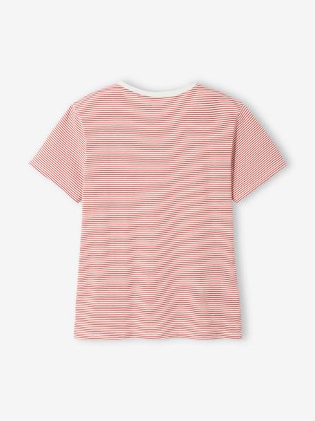 T-Shirt aus Baumwolle, Schwangerschaft & Stillzeit, personalisierbar Oeko-Tex - grün+rot gestreift - 7