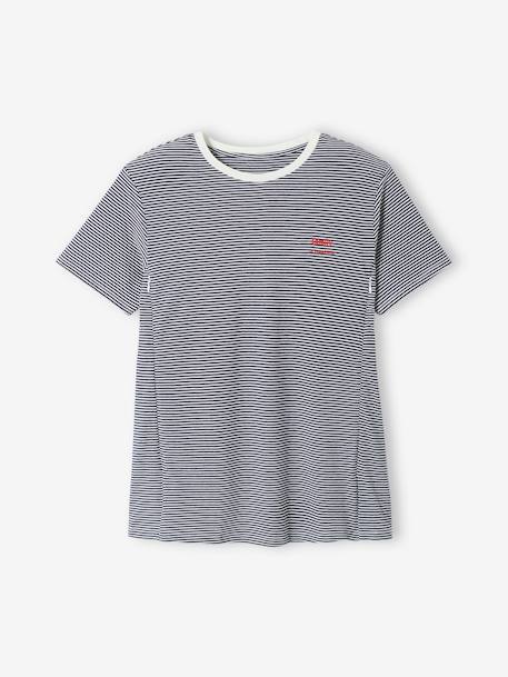 T-Shirt aus Baumwolle, Schwangerschaft & Stillzeit, personalisierbar Oeko-Tex - grün+marine gestreift+rot gestreift - 9