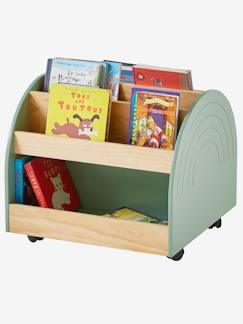 Kinderzimmer-Aufbewahrung-Kinderzimmer Bücherregal auf Rollen REGENBOGEN