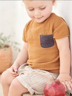 Babymode-Shirts & Rollkragenpullover-Baby T-Shirt mit Materialmix