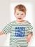 Capsule Collection: Baby T-Shirt HAPPY SUMMER FAMILY - grün gestreift - 1