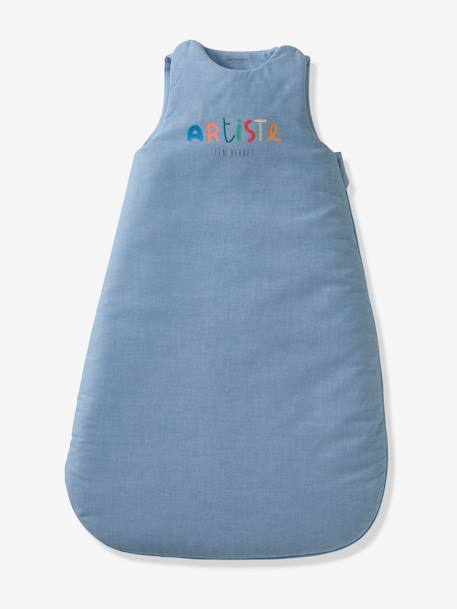 Ärmelloser Baby Schlafsack KÜNSTLER Oeko-Tex - blau chambray - 1