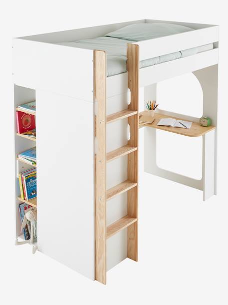 Kinderzimmer Kombi-Hochbett COMBINID, Schreibtisch, Schrank & Regal - weiß - 5