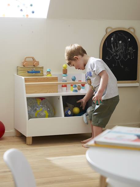 Kinderzimmer Regalschrank PTILOU - weiß/natur - 5