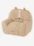Weicher Kinderzimmer Sessel TIGER mit Musselin-Bezug, personalisierbar - pulver beige - 1