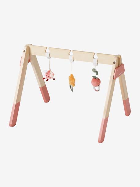 Baby Spielbogen aus Holz FSC® - grün/tansania+mehrfarbig/rosa welt+rosa/koala - 8
