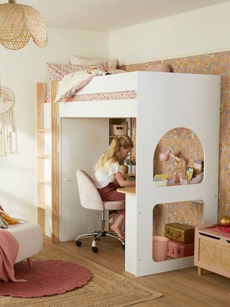 Kinderzimmer Kombi-Hochbett COMBINID, Schreibtisch, Schrank & Regal - weiß - 2