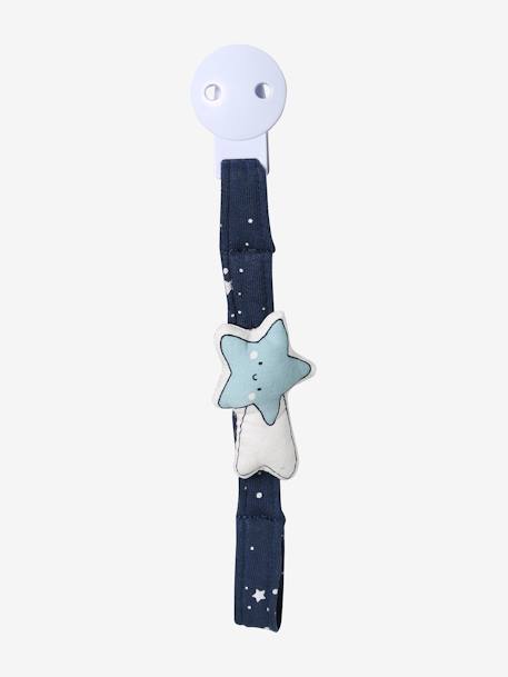 Baby Schnullerkette - nachtblau polarstern+senfgelb/sahara - 1