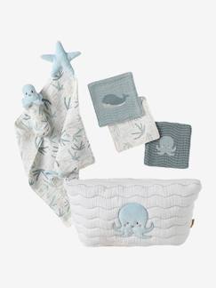 Dekoration & Bettwäsche-Badezubehör-Baby Geschenk-Set zur Geburt OZEAN, personalisierbar