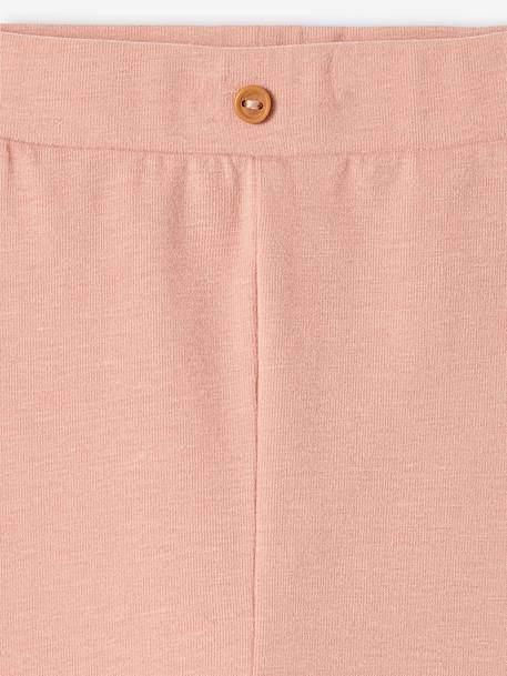 Baby Leggings, Bio-Baumwolle - grau meliert+pudrig rosa - 6