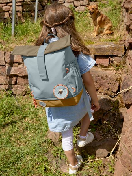 Kinder Rolltop-Rucksack NATURE LÄSSIG - blau+braun+grün - 7