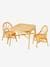 Kinderzimmer-Set: 2 Stühle & Tisch aus Rattan BOHO - natur/blumenform - 2