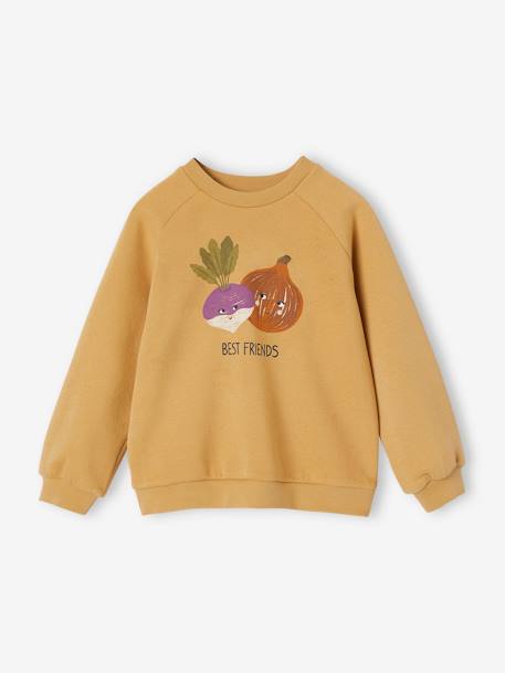 Mädchen Sweatshirt mit Motiv - beige+curry - 10