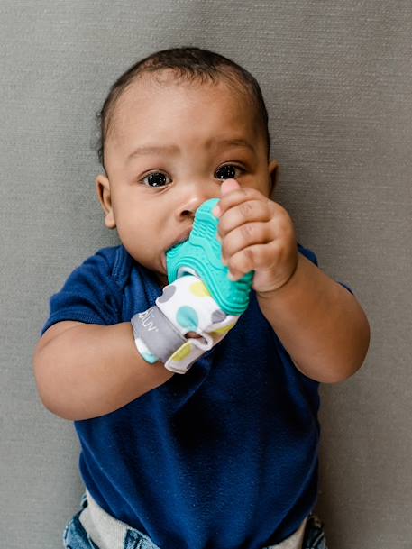 Baby Beiß-Handschuh aus Silikon GLÜV Bblüv - blau+grün - 2