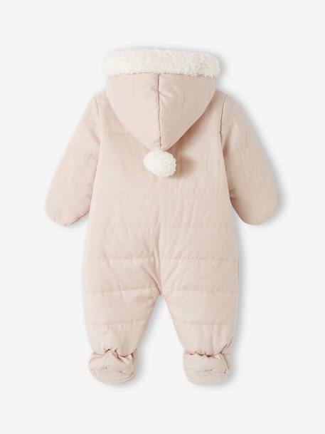 Baby Winter-Overall aus Flanell mit Recycling-Polyester - beige golden+nachtblau - 2