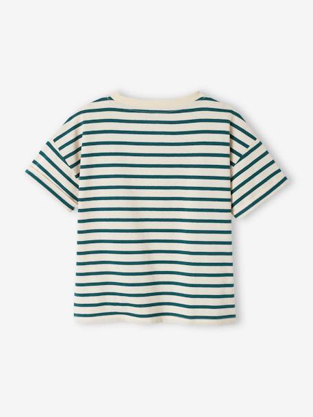 Capsule Collection: Kinder T-Shirt HAPPY SUMMER FAMILY - grün gestreift - 2