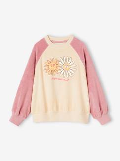 Maedchenkleidung-Pullover, Strickjacken & Sweatshirts-Sweatshirts-Mädchen Frottee-Sweatshirt